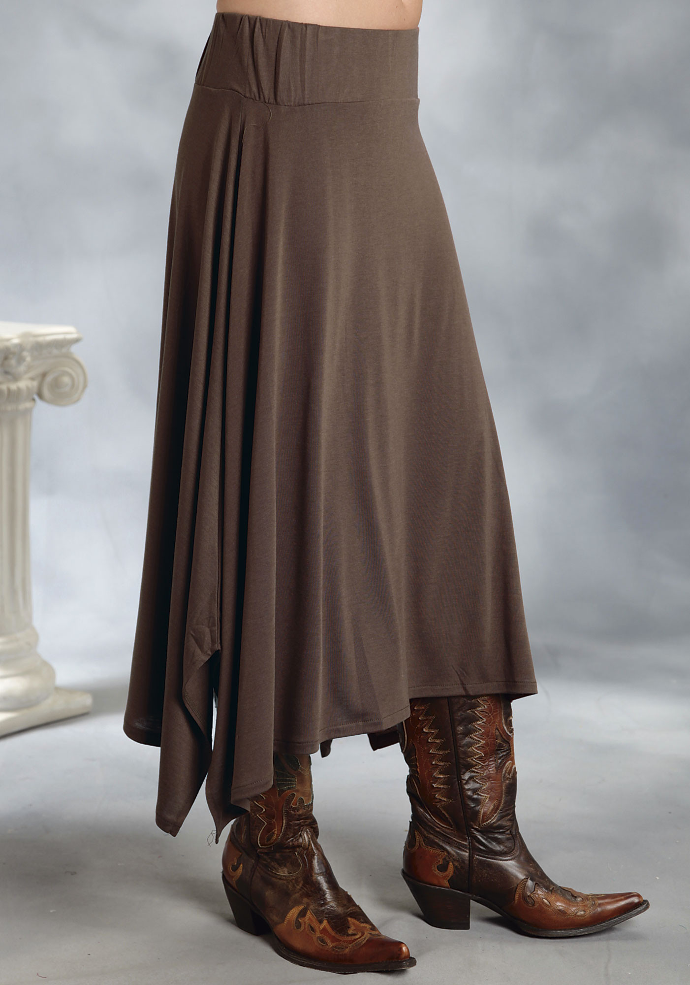 Roper® Brown Long A-Line Western Skirt