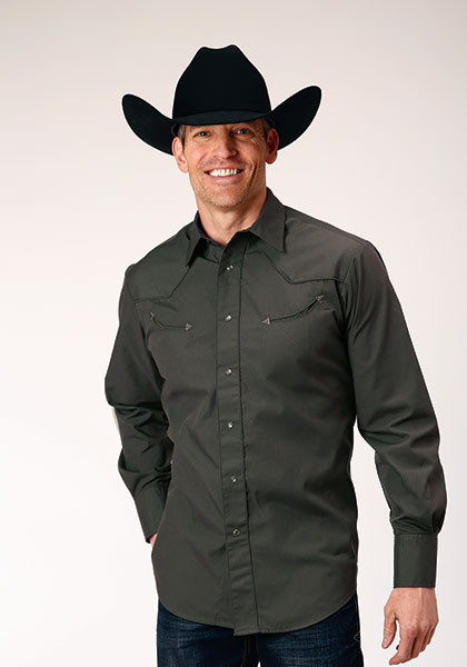 homecoming dresses tri cities Standard Button Down Shirt Charcoal Gray by orSlow main image 1