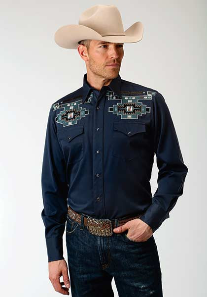 Embroidered Old West Shirt ~ NAVAJO