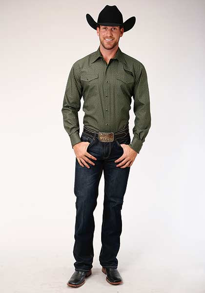 Roper 2500 Saltillo Foulard (Rust) - Men's Western Shirt