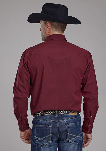 Chemise Western High Noon Homme XL Rouge, Broderies Et Boutons Pression Perle - Occasion