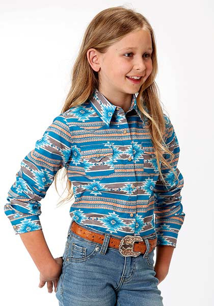 Girl's Western Cowgirl Shirt ~ SANTA FE AZTEC
