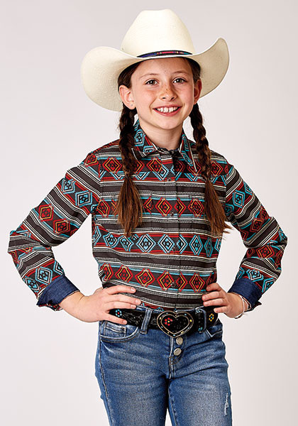 Roper - Girls Long Sleeve Western Shirt
