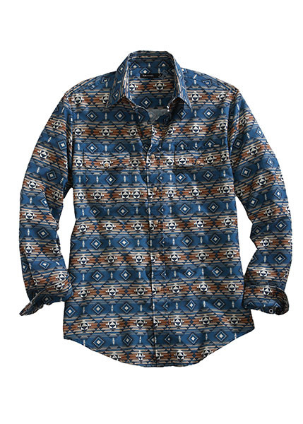 Tin Haul - Women Long Sleeve Aztec Print Shirt
