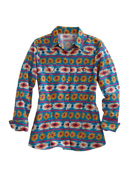Tin Haul Women's Aztec Print Long Sleeve Snap Shirt main image 1