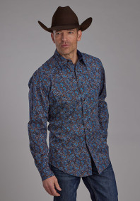 Pearl Snap Mens Western Shirt ~ RIVER PAISLEY