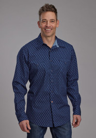 Pearl Snap Mens Western Shirt ~ AZTECS PRINT