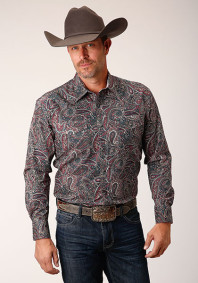 Mens Western Cowboy  Snap Shirt ~ OLD TIME PAISLEY