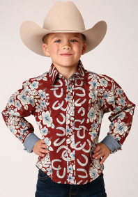 Boys Western Cowboy  Snap Shirt ~ HAWAIIAN HORSESHOES