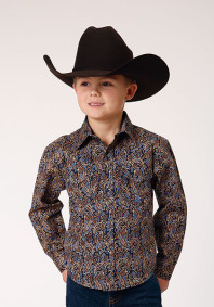 Boy's Long Sleeve Western  Shirt ~ VINTAGE PAISLEY