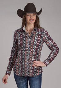 Womens Western Cowgirl Shirt ~ WINTER AZTEC PRINT