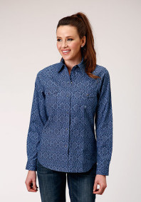 Women's Long Sleeve Western  Shirt ~ MEDALLION PAISLEY