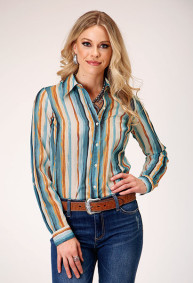 Womens Stetson Western Shirt ~ WATERCOLOR STRIPE PRT SHIRT