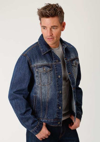 Western Jacket ~ MEN'S DENIM JACKET BUTTON FRONT