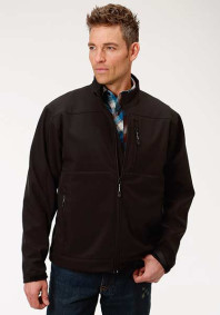 Men's Western Jacket ~ BLACK WITH BLACK FLEECE
