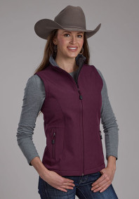 Womens Western Cowgirl Shirt ~ WINE HEATHER W/GREY FLEECE