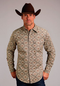 Mens Stetson Western Shirt ~ AZTEC PRINT