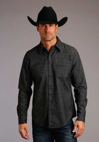 Stetson Black Brushed Twill Flannel