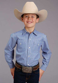 Boys Western Cowboy  Snap Shirt ~ CANDY STRIPE - PERI