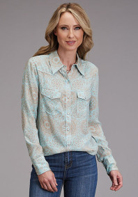 Womens Stetson Western Shirt ~  MANDALA PRINT RAYON,