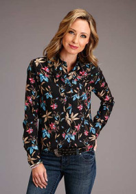 Stetson Womens Western Shirt ~ RAYON TWILL FEATHER