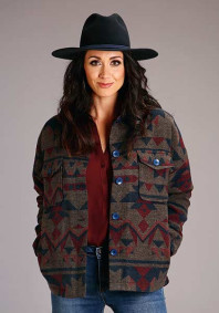 Stetson Womens NAVY AZTEC JACKET
