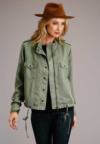 Stetson Womens OLIVE GREEN TENCEL JACKET