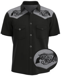 Hard Luck Embroidered Short Sleeve Rockabilly Shirt