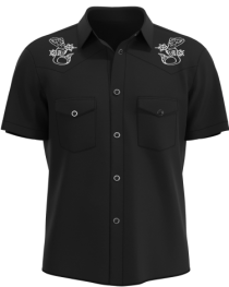 MERMAID ~ Silk-Like Bamboo Western Camp Shirt