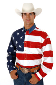Mens Western Shirt - Patriot