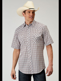 Roper Big & Tall short Sleeve Western Shirt ~ VINTAGE PLAID