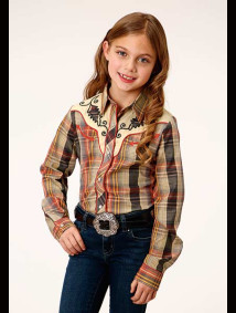 Girl's Western Cowgirl Shirt ~ MULTI COLOR HARVEST