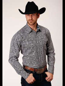 Roper Big & Tall Long Sleeve Western Shirt ~ MEDALLION PAISLEY