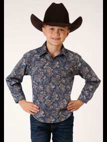 Boys Western Cowboy Snap Shirt ~ RIVER PAISLEY
