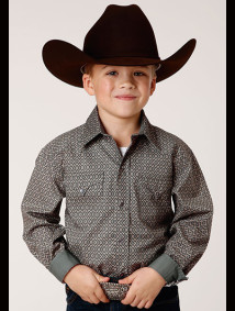Boys Western Cowboy Snap Shirt ~ BROKEN DIAMOND