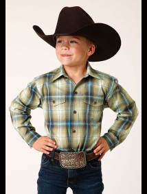  Boys Western Cowboy  Snap Shirt ~SAND DUNE PLAID