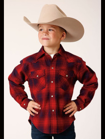 Boys Western Cowboy  Snap Shirt ~UNLINED FLANNEL SHIRTS