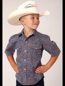 Boys Western Cowboy  Snap Shirt ~ VALLEY PAISLEY