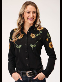 Womens Western Embroidered Old West ~ Sunflower