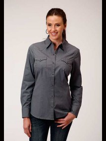 West Made Womens Western Shirt ~ CHARCOAL