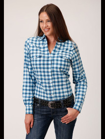 Womens Western Cowgirl Shirt ~ NEW STRETCH CHECK