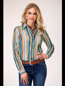 Womens Stetson Western Shirt ~ WATERCOLOR STRIPE PRT SHIRT