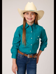 Girl's Western Cowgirl Shirt ~TURQUOISE