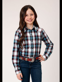 Girl's Western Cowgirl Shirt ~ WEST PLAID