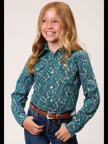 Girl's Western Cowgirl Shirt ~UPSTREAM PAISLEY