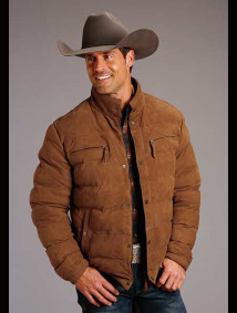 Stetson Jacket  ~  TAN SUEDE PUFFY JACKET