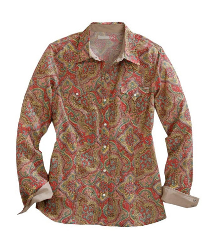 Tin Haul Womens Western Shirt ~PRAIRIE PAISLEY