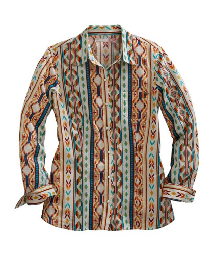 Tin Haul Womens Western Shirt ~AZTEC STRIPE