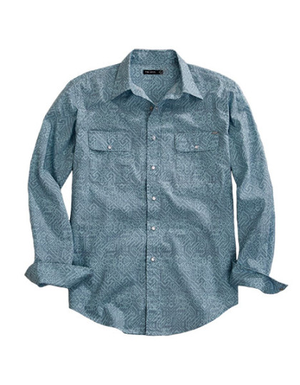 Mens Tin Haul Long Sleeve Western Shirt ~  DOT MATRIX