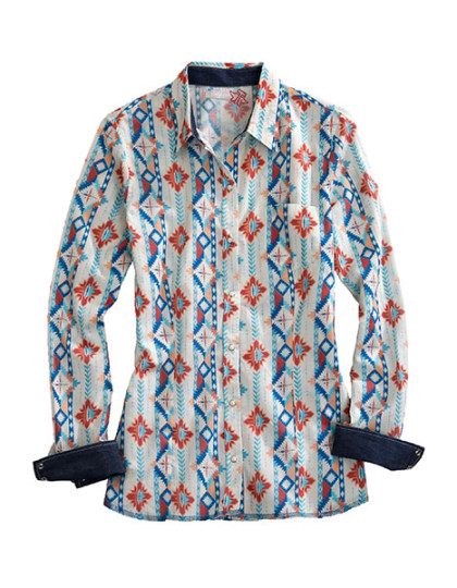 Tin Haul Womens Western Shirt ~SOUTHWEST AZTEC
